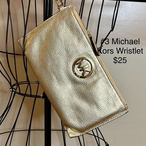 Michael Kors Gold Wristlet
